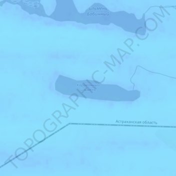 Topografische Karte Караванный ильмень, Höhe, Relief