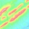 Topografische Karte Bays Mountain, Höhe, Relief