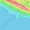 Topografische Karte Dugi Rat, Reliefkarte, Höhenkarte