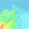 Topografische Karte Barranquilla, Höhe, Relief
