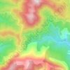 Topografische Karte Bourras, Reliefkarte, Höhenkarte
