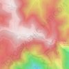 Topografische Karte Mont Aigoual, Reliefkarte, Höhenkarte