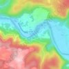 Topografische Karte Saint-Cirq-Lapopie, Reliefkarte, Höhenkarte