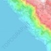 Topografische Karte Makarska, Reliefkarte, Höhenkarte