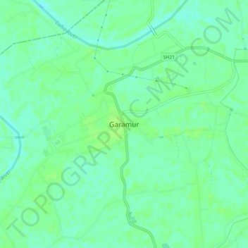 Topografische Karte Garamur, Höhe, Relief