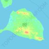 Topografische Karte Große Ljachow-Insel, Höhe, Relief