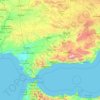 Topografische Karte Andalusien, Höhe, Relief