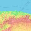 Topografische Karte Asturien, Höhe, Relief