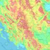 Topografische Karte Epirus - Westmakedonien, Höhe, Relief