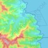 Topografische Karte Banyuls-sur-Mer, Reliefkarte, Höhenkarte
