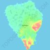 Topografische Karte Bäreninsel, Höhe, Relief