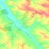 Topografische Karte Mirepoix, Reliefkarte, Höhenkarte