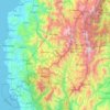 Topografische Karte Benguet, Höhe, Relief