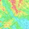 Topografische Karte Béziers, Reliefkarte, Höhenkarte