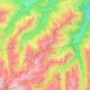 Topografische Karte Estaing, Reliefkarte, Höhenkarte