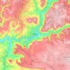 Topografische Karte Millau, Reliefkarte, Höhenkarte