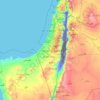 Topografische Karte Israel, Höhe, Relief