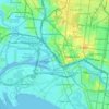 Topografische Karte City of Melbourne, Höhe, Relief