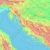 Topografische Karte Kroatien, Höhe, Relief