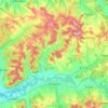 Topografische Karte Mirepoix, Reliefkarte, Höhenkarte