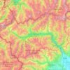 Topografische Karte Valle d'Aosta, Reliefkarte, Höhenkarte