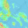 Topografische Karte Quezon, Höhe, Relief