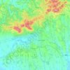 Topografische Karte Komitat Baranya, Höhe, Relief
