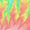 Topografische Karte Clarens, Reliefkarte, Höhenkarte