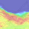 Topografische Karte Mazandaran, Höhe, Relief