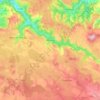 Topografische Karte Rodelle, Reliefkarte, Höhenkarte