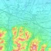 Topografische Karte Bologna, Reliefkarte, Höhenkarte