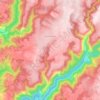 Topografische Karte Lacroix-Barrez, Reliefkarte, Höhenkarte