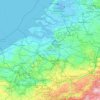 Topografische Karte Flandre, Höhe, Relief
