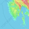 Topografische Karte Gespanschaft Istrien, Reliefkarte, Höhenkarte