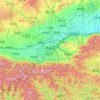 Topografische Karte 西安市, Höhe, Relief