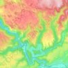 Topografische Karte Estaing, Reliefkarte, Höhenkarte