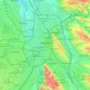 Topografische Karte Toulouse, Reliefkarte, Höhenkarte
