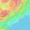 Topografische Karte Hérault, Reliefkarte, Höhenkarte