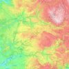 Topografische Karte Aveyron, Reliefkarte, Höhenkarte