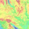 Topografische Karte San Bernardino County, Höhe, Relief