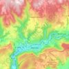 Topografische Karte Mende, Reliefkarte, Höhenkarte